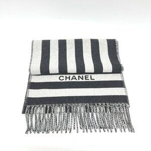 CHANEL CC Mark Bicolor Apparel accessories Scarf wool Black/White Unused